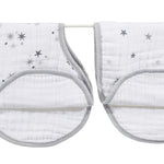 aden + anais Burpy Bib, 100% Cotton Muslin, Soft Absorbent 4 Layers, Multi-Use Burp Cloth and Bib, 22.5" X 11", 2 Pack, Twinkle - Stars