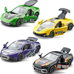KIDAMI Die-cast Metal Toy Cars Set of 5, Openable Doors, Pull Back Car, Gift Pack for Kids (Official Car)