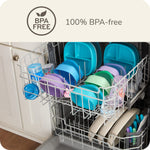 NUK Silicone Baby Suction Plates, Durable Suction Feature Helps Reduce Spills, Microwave & Dishwasher Safe, BPA-Free, Pack of 2