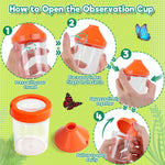 Bug Catcher for Kids, Bug Catcher Kit for Kids with Insect Net and Tweezers, Insect Habitat, Outdoor Toy for Ages 4-8, Bug Box, Birthday Gift for Age Boys Ages 4 5 6 7 8-12 Boys Girls