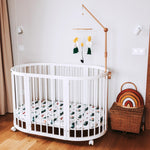 Baby Crib Mobile – Wooden Hanging Nursery Baby Mobile for Crib, Nursery Decor for Boys & Girls, Perfect Shower Gift (Starry Woodland Night, Short Evergreen) Also Fits Bassinets, Sorrel + Fern