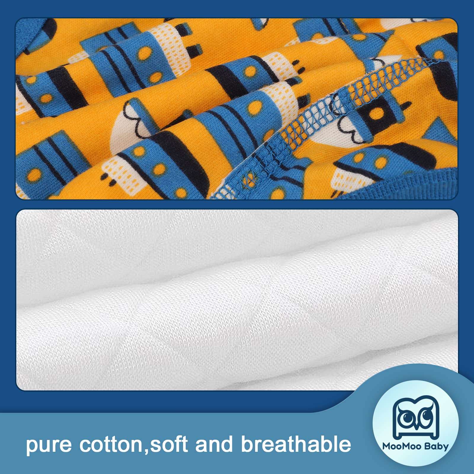 MooMoo Baby 8 Packs Toddler Training Underwear for Boy and Girls Strong Absorbent Cotton Training Pants 2T Green