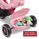 Radio Flyer 4-in-1 Stroll 'N Trike, Ages 1-5, Toddler Tricycle & Stroller, Foam Tires, Push Handle, UV Canopy, Removable Tray, Seatbelt, Amazon Exclusive