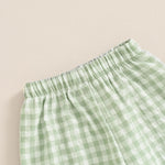 Toddler Checkered Pants Baby Girl Boy Elastic Waist Jogger Pants Kids Casual Plaid Trousers Infant Long Sweatpants (A-Green, 6-12 Months)