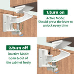 Vmaisi 12 Pack Cabinet Locks Child Safety Latches - Baby Proofing Cabinets Drawer Lock with Adhesive Easy Installation - No Drilling or Extra Screws (White)