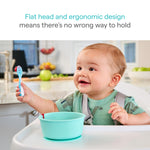 Munchkin® Gentle Dip™ Baby Spoons for Self Feeding and Baby Led Weaning, 3 Pack, Blue/Green