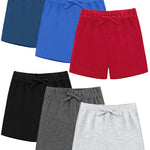 Resinta 6 Packs Unisex Baby Toddler Shorts Baby Cotton Solid Shorts with Drawstring Baby Breathable Soft Summer Clothes