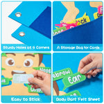 WATINC 35Pcs Body Parts Learning Felt Story Board Set Preschool Human Organ Educational Teaching Storytelling Early Learning Interactive Play Kit Wall Hanging Gift for Toddlers Kids 41 x 30 Inch