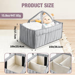 Ankyle Starry Sky Grey Diaper Caddy Organizer with Handles & Removable Dividers,Diaper Bag,Car Diaper Caddy,Stylish Diaper Organizer Basket & Tote for Easy Storage