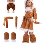 Spooktacular Creations Halloween Girls Fox Costume, Kids Sweet Fox Costume for Child, Toddler Halloween Dress Up, Jungle-themed Party (Small (5-7 yrs))
