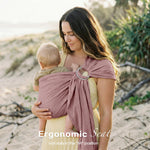 Shiaon Baby Ring Sling Wrap, Lightweight Baby Sling for Infants and Toddlers, Cotton Baby Wraps Carriers for Babies 7-35 lbs, Baby Shower Gifts, Pink