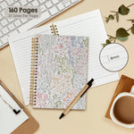 Wheatwin Cute Spiral Notebook Journal for Women, Floral Pastel Pretty Hardcover Spiral Notebook for Women School Aesthetic Pink Journal for Teen Girls 5.5x8.3