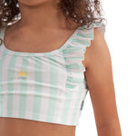 Gerber Toddler Girls' 2-Piece Swimsuit, Stripe, 5T