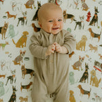 Little Unicorn Premium Crib Sheet | Breathable & Super-Soft Muslin Fabric (Woof)