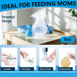 Elate Manual Breast Pump for Breastfeeding | Silicone Milk Collector with Leak-Proof Stopper for Nursing Moms | Enhance Milk Production | BPA PVC Free – 5oz (Blue)