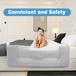 DEALNASTAR Bed Rail for Toddlers,Foldable Baby Bed Rail-47in/120cm Height Adjustable Safety Guard for Kids, Universal Fit Twin/Full/King/Queen Beds.
