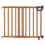 Ingenuity The Stairway 48W Series, 30'-48' Wide, 32" Tall, Baby Gate for Stairs with Door, Wood Safety Gate for Doorways and Stairways - Oak Wood