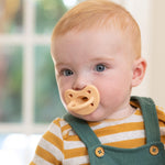 Chicco PhysioForma Luxe Orthodontic Pacifier for Babies 0-6 Months, One-Piece 100% Soft Silicone, Supports Breathing, Textured Shield & Handle, Included Sterilizing Case, BPA Free, 2-Pack, Blush