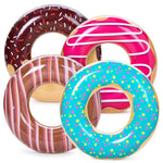 Sloosh 4 Pack Inflatable Pool Floats, Pool Tube Rings, Swim Tubes, Floaties Toys, Beach Swimming Party Toys for Kids and Adults