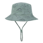Durio Baby Bucket Sun Hat Toddler Sun Hats Summer Beach Hat UPF 50+ Sun Protection Bucket Hats for Kids Infant Baby Boy Girl Gifts Seaweed Blue Dinosaur 12-24 Months