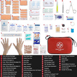 Premium First Aid Kit, 320 Piece Waterproof Hard Shell Eva First Aid Kit for Home, Camping, Cars, Hiking, Travel, Businesses & Outdoor Emergencies - Emergency Medical Kits (Red)
