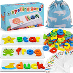 BEESTECH Alphabet ABC Learning Educational Toys for 2 3 4 5 Years Old Boys Girls, Wooden Puzzle Flash Cards Preschool Activity Letter Matching Games for Kids Toddlers