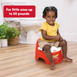 Bright Starts Disney and Pixar Cars Full Comfort Potty Training Toilet, Easy Clean Removable Bowl, Splash Guard, High Back for Comfort & Stability, Toddlers up to 50 lbs