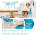 Regalo My Chair 2-in-1 Baby High Chair & Portable Travel Booster Seat, High Chair for Babies & Toddlers, Booster Seat for Kitchen Chair, Oversized Tray with Cup Holder, Aqua