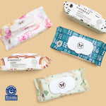 The Honest Company Clean Conscious Unscented Wipes | Over 99% Water, Compostable, Plant-Based, Baby Wipes | Hypoallergenic for Sensitive Skin, EWG Verified | Balance Blues, 60 Count