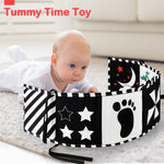 URMYWO Black and White Baby Toys, Tummy Time High Contrast Newborn Toys 0-3 Months, Soft Baby Book, Visual Stimulation Montessori Sensory Infant Toys 0-6-12 Months, Shower Gift, Stocking Stuffers