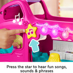 Fisher-Price Little People Toddler Toy Barbie Dreamcamper RV Playset with Music Lights & Figures for Pretend Play Kids Ages 18+ Months