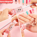 Chinco 4 Pieces Cute Cat Paw Pencil Sharpener Removable Holds Hand Kawaii Eyeliner Pencils Sharpeners with Lid for Make up Lip Liner Pencils