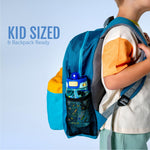 Ello Kids Pop & Fill 16oz Tritan Plastic Water Bottle with Quick Fill Technology, Leak Proof Locking Lid, Sip & Chug, BPA Free, Dishwasher Safe, For School, Lunchboxes, Construction