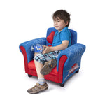 Delta Children Figural Upholstered Chair, Marvel Spider Man (Blue, Red)