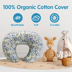 x-vesolje Nursing Pillow, Breastfeeding Pillow with Removable Cover, Ergonomic Breast Feeding Pillow, Baby Feeding Support Pillow for Mom Easier Breastfeeding- Original Size/Leaves