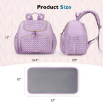 mommore Diaper Bag Small Diaper Backpack Stylish Toddler Baby Mini Maternity Bags Travel Backpacks with Insulated Pockets, Changing Pad, Stroller Straps