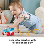 Fisher-Price Baby Toy Corn Popper Push-Along Vehicle with Sounds for Crawling Developmental Play Infants Ages 6+ Months