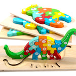 Montessori Mama Wooden Toddler Puzzles for Kids Ages 2-4, Montessori Toys for 3 Year Old, Animal Toddlers Toys Ages, 4-Pack Learning Toddler Puzzle