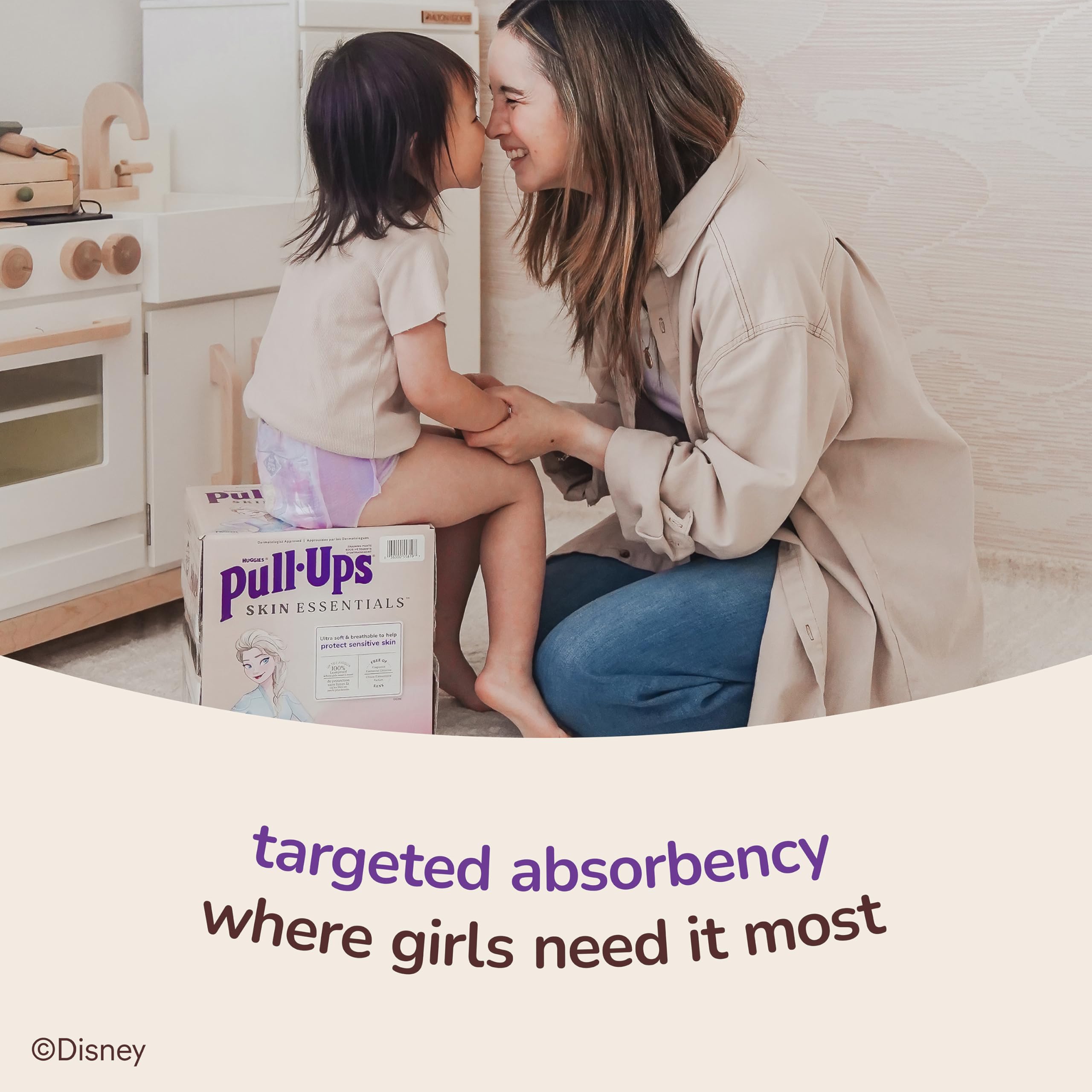 Pull-Ups Girls' Skin Essentials Potty Training Pants, Training Underwear, 4T-5T (38-50 lbs), 14 Ct