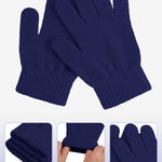 Cooraby 2 Pairs Kid's Thick Magic Gloves Toddler Winter Stretchy Warm Full Fingers Gloves Mittens