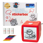Stickerbox – Voice-Powered Custom Sticker Printer Maker | Ink-Free Thermal Printing Machine | BPA & BPS-free & Kids Safe AI | School Art Gift Stuff for Teens | Mini Sticker Printer for Kids Ages 5+