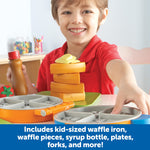 Learning Resources New Sprouts Waffle Time - Breakfast Pretend Play Food Kitchen Toys, Montessori Educational Game, Fine Motor Skills, Gifts for Boys and Girls
