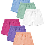 Andrew Scott Boys Girls Kids - Toddler French Terry Cotton Drawstring Shorts | Multi Packs & Colors
