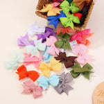 doboi 50PCS 2'' Baby Hair Bows Clips Fully Lined Grosgrain Boutique Solid Ribbon Mini Bows for Girls Teens Infants Kids Toddlers Newborn