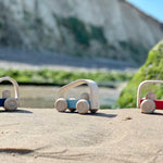 PlanToys® Vroom Truck Wooden Push Toy for Toddlers | Eco-Friendly Toddler Push Car for Indoor Play | Montessori Fine Motor Learning Toys for Kids