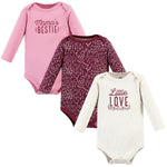 Hudson Baby Unisex Baby Cotton Long-Sleeve Bodysuits, Little Love Flowers 3-Pack, 18-24 Months