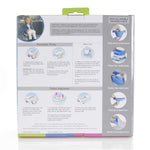 Product packaging with instructions and images on a white background