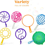 JOYIN Big Bubble Wands Set Bulk for Kids Summer Outdoor Activity Party Favors, 18 Pcs Giant Bubble Maker with Tray, 12" Large, 6 Pcs Solution Suitable for All Age People