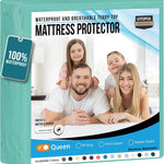 Utopia Bedding Waterproof Mattress Protector Queen Size, Premium Terry Mattress Cover 200 GSM, Breathable, Fitted Style with Stretchable Pockets (White)