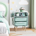 SYKIARIOL Kids Nightstand,Cute End Table with Storage Drawer,Nightstand for Girls Bedroom Furniture